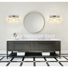 Astor Collection 2-Bulb Glass Vanity Fixture - Modern Design for Bathroom, Dimmable, Damp Rated - 4 of 4