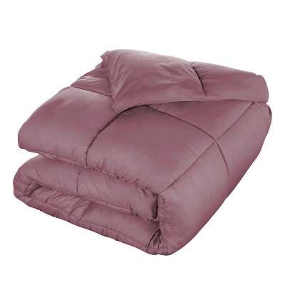 Brushed Microfiber Solid Comforter Reversible Medium Weight Down Alternative Bedding by Blue Nile Mills