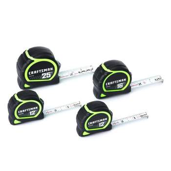 CRAFTSMAN HI-VIS 4-Pack 12-ft;16-ft; 25-ft Tape Measure CRAFTSMAN HI-VIS 4-Pack 12-ft;16-ft; 25-ft Tape Measure