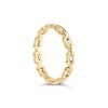 10K Yellow Gold 1/10 Cttw Paperclip Style Link Band Ring - 3 of 4