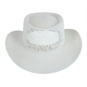 CTM Men's Twisted Straw Gambler Hat - 1 of 4