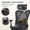 Acoinel Tall Office Chair with Flip-up 3D Armrest, Executive Ergonomic Computer Standing Desk Chair with Back Lumbar Support - 4 of 4