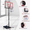 Sevobal Basketball Hoops Portable Basketball Goal System Height Adjustable with Stable Base for Backyard and Gym ,Black and Red, 46.06"*30.91"*7.68" - 3 of 4