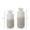 LuxenHome Set of 2 Gray and White Metal Bottle Vases, Tabletop Decoration - 4 of 4