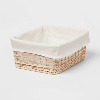 Image of Medium Tapered Woven Basket with Liner - Brightroom™