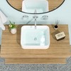 ONWITH 19"x15" White Ceramic Rectangular Vessel Bathroom Sink - 2 of 4