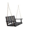 Gulches Classic Acacia Wood Porch Swing 49.5" Wide, 800lbs Capacity, Slatted Design with 8ft Chains, Hand-Crafted Finish for Garden/Deck/Patio - 3 of 4