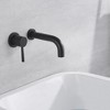 Sumerain Matte Black Wall Mount Bathtub Faucet Set with Single Left-Handed Handle and Rough-in Valve - 4 of 4
