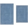 Set of 2 Classy Bathmat Collection Blue Cotton Tufted Bath Rug - Home Weavers - 2 of 4