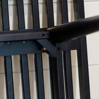 Black Pine and Birch Mid-Century Modern Entryway Bench