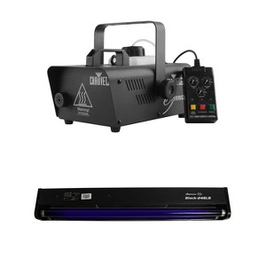 CHAUVET DJ Hurricane 1600 2.4L Pro Fog Smoke Machine +  24 Inch 20W Black Light - 1 of 4