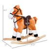 TopComfy Baby Bouncer and Rocker Toddler Kid Chair Plush Rocking Horse Toy for Playroom Living Room, Brown, 29.25"*13"*24.5" - 3 of 4