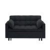 SKRAN Modern 3-in-1 Convertible Sofa Bed - Compact Pull-Out , with Cushioned Backrest, Storage Pockets & Pillows - for Small Spaces - 4 of 4