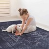 NAYSAYE Area Rug 5' x 8' Washable Low Pile Soft Cozy Non Slip Kid and Pet Friendly for Living Room, Black and Gray - 4 of 4