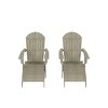 WestinTrends Tuscany HIPS Outdoor Patio Folding Adirondack Chairs with Ottomans (4-Piece Conversation Set) - 3 of 4
