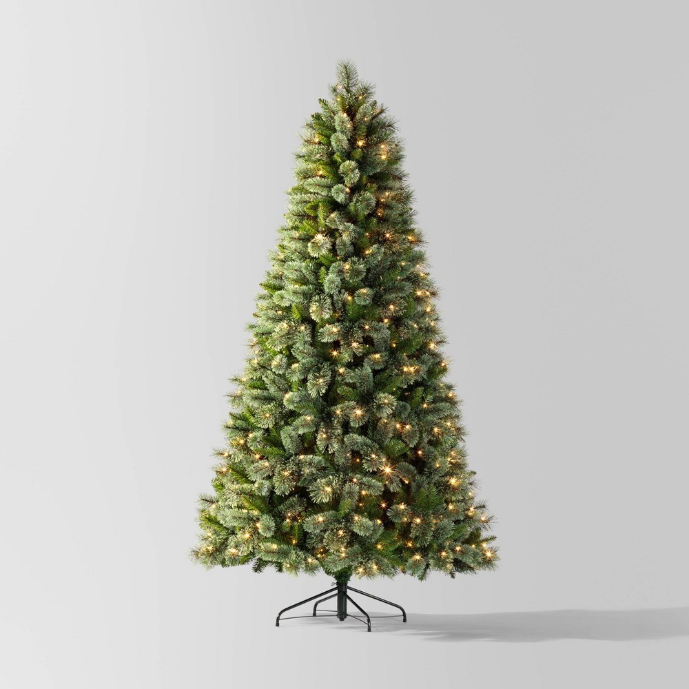 Photos - Other Decoration 7.5' Pre-lit Virginia Pine Artificial Christmas Tree Dual Color Lights - W