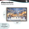 Stupell Industries Ice Skating Under The Lights Floating Frame Canvas Art, Brown, 25" x 17" - 4 of 4