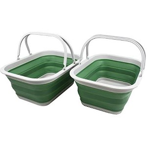 SAMMART 15L (4 Gallon) Collapsible Basket with Handle - 1 of 4
