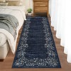 Modern Machine Washable Area Rugs Floral Printed Floor Carpet Non Slip Backing Stain Resistant Indoor Soft Mat - 2 of 4