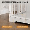 Acekool 48" Farmhouse Dog Crate - Kennel with Storage & Feeding Bowls ( - 3 of 4