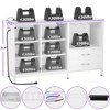 Aheaplus White Wine Bar Cabinet with Drawers and Door, Sideboard Buffet Cabinet with Charging Station & Led Light, Wood Coffee Bar Station - 3 of 4