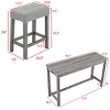 4 Piece Bar Table Set with Power Outlet,Bar Table and Chairs Set,Dining Table Set,Industrial Breakfast Table Set-Maison Boucle - 4 of 4