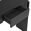 ORRD Fluted Console Table with 2 Drawers, Oval Entryway Table with Natural Wood Grain for Living Room & Foyer（Black） - 4 of 4