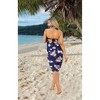 LA LEELA Women's Beachwear Summer Beach Santa Sarong Bikini Coverups Wrap Swimwear Swim Cover Up Wraps Christmas for Women One Size Allover Hibiscus, - 4 of 4
