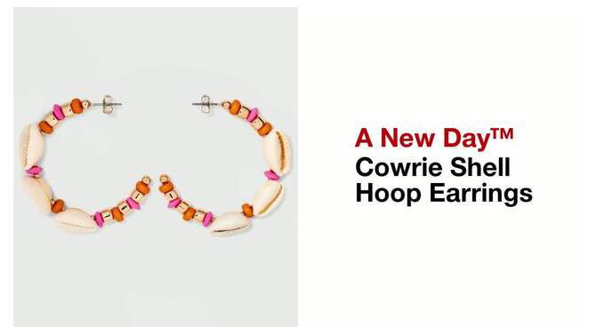Cowrie Shell Hoop Earrings - A New Day™, 2 of 5, play video