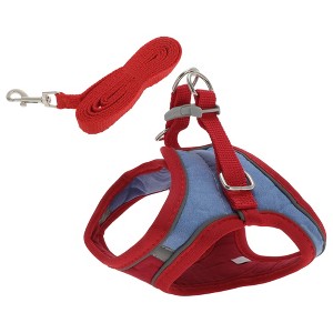 Unique Bargains Adjustable Cat Harness with 4.92ft Lead for Cats with Reflective Strip - 1 of 4