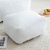 GlasFlength Bean Bag Seats Comfortable Soft Oversized Shell Shaped Lounge Chair with Footstool for Living Room Bedroom, White, 45.4"*36"*25.6" - 4 of 4