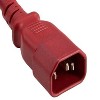 SANOXY 10ft 14 AWG 15A 250V Power Cord (IEC320 C14 to IEC320 C15), Red - 3 of 3