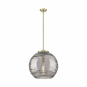 Athens Deco Swirl - 1 Light Pendant In Industrial Style-19.5 Inches Tall and 17.88 Inches Wide - 1 of 1