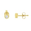 10K Gold 1/5 Cttw Round Diamond Bezel-Set Stud Earrings - 2 of 4