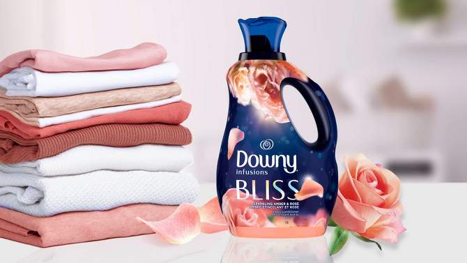 Downy Infusions Bliss Sparkling Amber & Rose Scent Liquid Fabric Softener, 2 of 12, play video