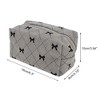 Unique Bargains 1 Pc Bow Corduroy Style Drawstring Makeup Bag for Vacation Corduroy - 2 of 4