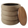 Modway Mezzo Round Performance Velvet Storage Ottoman - 2 of 4