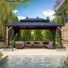 Erommy 12 x 16 FT Hardtop Gazebo, Outdoor Gazebo with Double Polycarbonate Roof, Aluminum Gazebo - 3 of 4