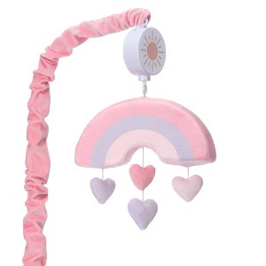 Bedtime Originals Rainbow Hearts Musical Baby Crib Mobile - Pink, Purple, Love - 1 of 4