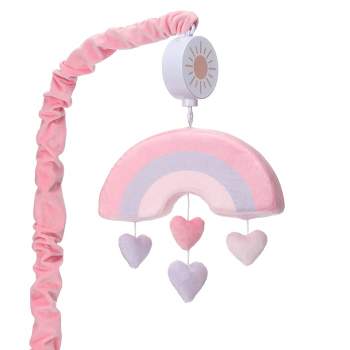 Bedtime Originals Rainbow Hearts Musical Baby Crib Mobile - Pink, Purple, Love