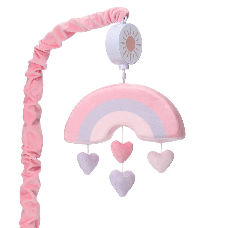 Bedtime Originals Rainbow Hearts Musical Baby Crib Mobile - Pink, Purple, Love, 1 of 9