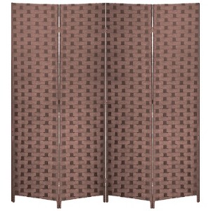BestMassage Room Divider Wood Screen 4/6 Panels Room Portable Privacy Screen Divider - 1 of 4