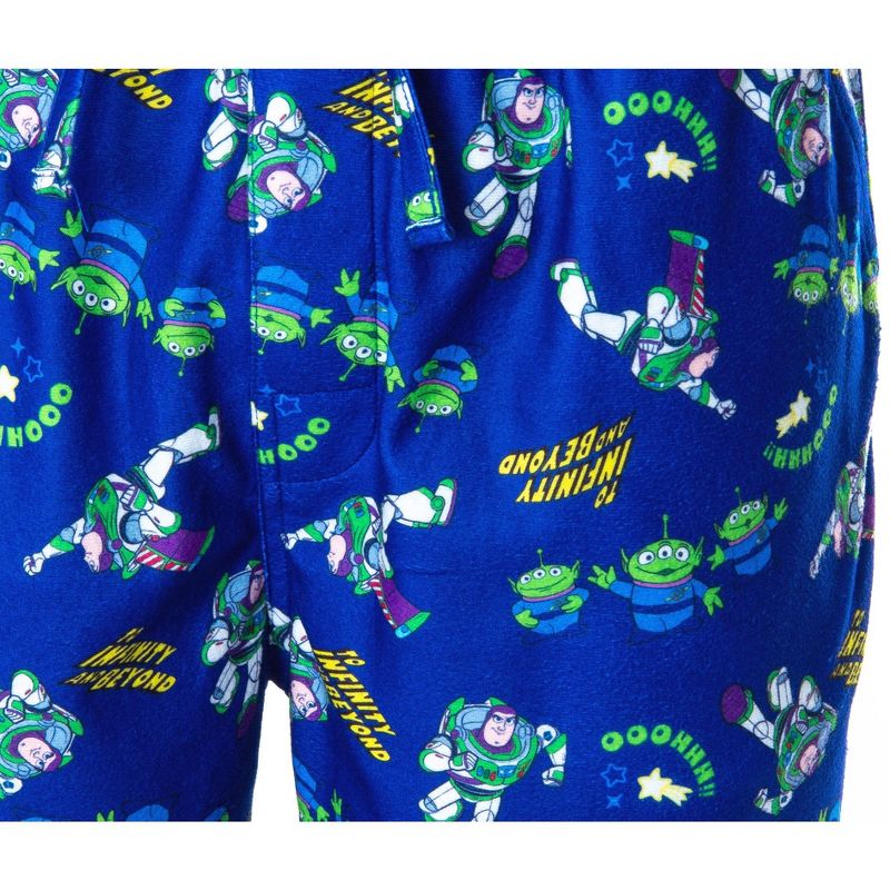 Disney Men's Toy Story Buzz Lightyear To Infinity And Beyond! Pajama Pants Buzz and Aliens, 3 of 6