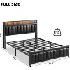 coucheta Bed Frame with Storage Headboard, Upholstered Platform Bed with USB Ports & Outlets, Noise Free, No Box Spring Needed, Easy Assembly - 2 of 4