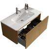 NicBex 24/30/36"Chic Striped Floating Bathroom Vanity Cabinet with Top Ceramic Sink Combo,Wall-Mounted Bathroom Cabinet,1.38"Pre-drilled Faucet - 2 of 4