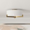 Hudson and Canal 17" Wide 2-Light Semi Flush Mount with Glass Shade - 2 of 4