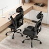 Bencmate Task and Office Chairs, Office Chair with Flip-Up Armrest, High Back Ergonomic Computer Chair, Black, 16.14"*19.49"*47" - 4 of 4