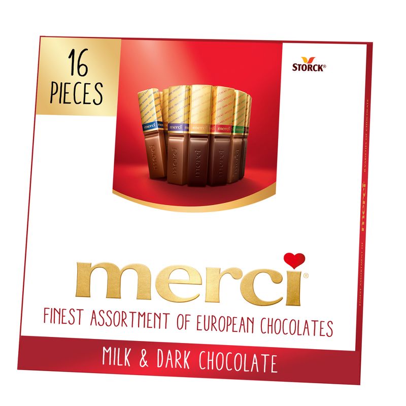 Merci Finest Assortment of European Chocolates, Candy Gift Box - 16ct/7oz, 1 of 10
