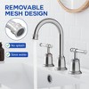 Whizmax Classical 8 inch Bathroom Faucet with Pop Up Drain and Lead-Free Hose, Bathroom Faucets for Sink 3 Holes, Chrome - 4 of 4