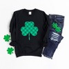 Simply Sage Market Women's Graphic Sweatshirt Checker Shamrock - 3 of 4